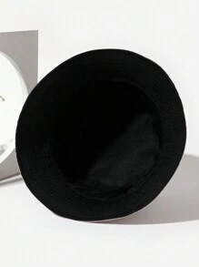 1pc Y2K Iridescent Wavy Double-Sided Bucket Hat For Women, Sun Protection Hat Suitable For Daily Wear - Purple - View 5