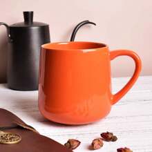 Cană ceramică minimalistă, culoare solidă, cu burtă mare, căni de cafea foarte atractive, lapte, cupluri, cadouri, absolvire, uz zilnic, festival, cană de apă de mare capacitate pentru întoarcerea la școală - Multicolor - Vizualizare 23