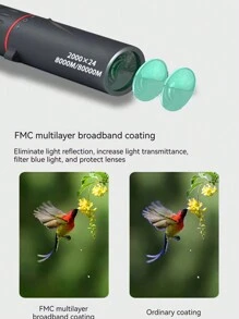 Ống nhòm đơn cầm tay mini 2000 * 24 HD công suất cao ngoài trời nhìn ban đêm điện thoại di động chụp ảnh-Gặp gỡ tốt, khám phá tốt - màu đen - Xem 4