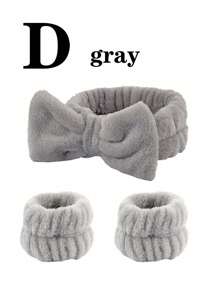 3 piezas/set Diadema, Muñequera, Toalla Facial - Diadema con lazo, Diadema + Muñequera, Toalla Facial y de Muñeca, Reutilizable Absorbente de Agua para Lavado Facial, Yoga, Maquillaje, Viaje - unicolor, Felpa - Multicolor - Ver 13