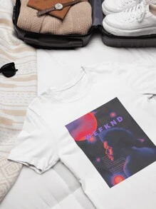 Weeknd Aesthetic Unisex Fashion T-Shirt - 白色 - 查看 2