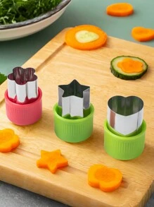 Set di forme tagliapasta per verdure da 1,5" - Mini tagliapasta per biscotti, stampini per frutta, dolci e paste per stampi da forno e accessori per integratori alimentari - Multicolore - Visualizzare 6