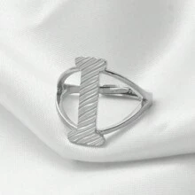 1只A-Z字母戒指，女性金色/銀色非洲字母首飾，可調整大小的英文字母指環，阿拉伯風格 - 彩色 - 查看 39