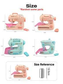 Set giocattolo di macchina da cucire elettrica per bambini, fai da te per cucire vestiti, piccoli elettrodomestici, gioco di ruolo sartoriale per ragazze, regalo per la festa dei bambini, interazione genitore-figlio