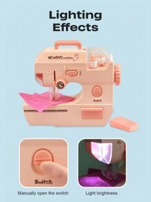 Set giocattolo di macchina da cucire elettrica per bambini, fai da te per cucire vestiti, piccoli elettrodomestici, gioco di ruolo sartoriale per ragazze, regalo per la festa dei bambini, interazione genitore-figlio