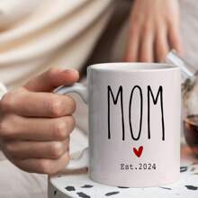 2 Pcs 11 Oz Funny New Dad & Mom Est 2024 Gifts Birthday Gifts Novelty White Coffee Mugs Back To School