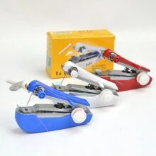 Máquina de coser portátil mini manual de mano para hogar y viajes - Blanco - Ver 3