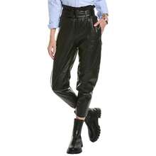 ALL SAINTS AllSaints Orsen Leather Trouser - Black - View 1