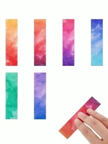 6/12 Pieces Anxiety Relief Sticker Of Cute Texture Strips To Reduce Stress With Rough Texture To Calm Nerves And Adhesive For Relief Of Anxiety, Suitable For Pressure Relief - Starry Sky Style - Multicolor - View 6