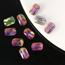 10 peças Contas de Vidro Facetadas de Qualidade Premium 7*9mm, Contas de Grade de Cristal Artificial de Vidro para Fabricação de Joias DIY