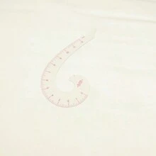 weiqi 1pc 10-006 Tailor's Measurement Ruler, Garment Model And Drawing Ruler, Patchwork, Seam And Hem Measuring Ruler, For Clothing Pattern Making, Cutting And Sewing, Seam Guide Ruler And Sewing Measuring Tool - Clear - View 4