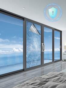 1 Roll One Way Window Film Privacy DIY Self-Adhesive Glass Sticker Home Office Reflective Sun Block UV Protection Film, Suitable For Home, Office, Building, Balcony - Double Sided Silver - View 4
