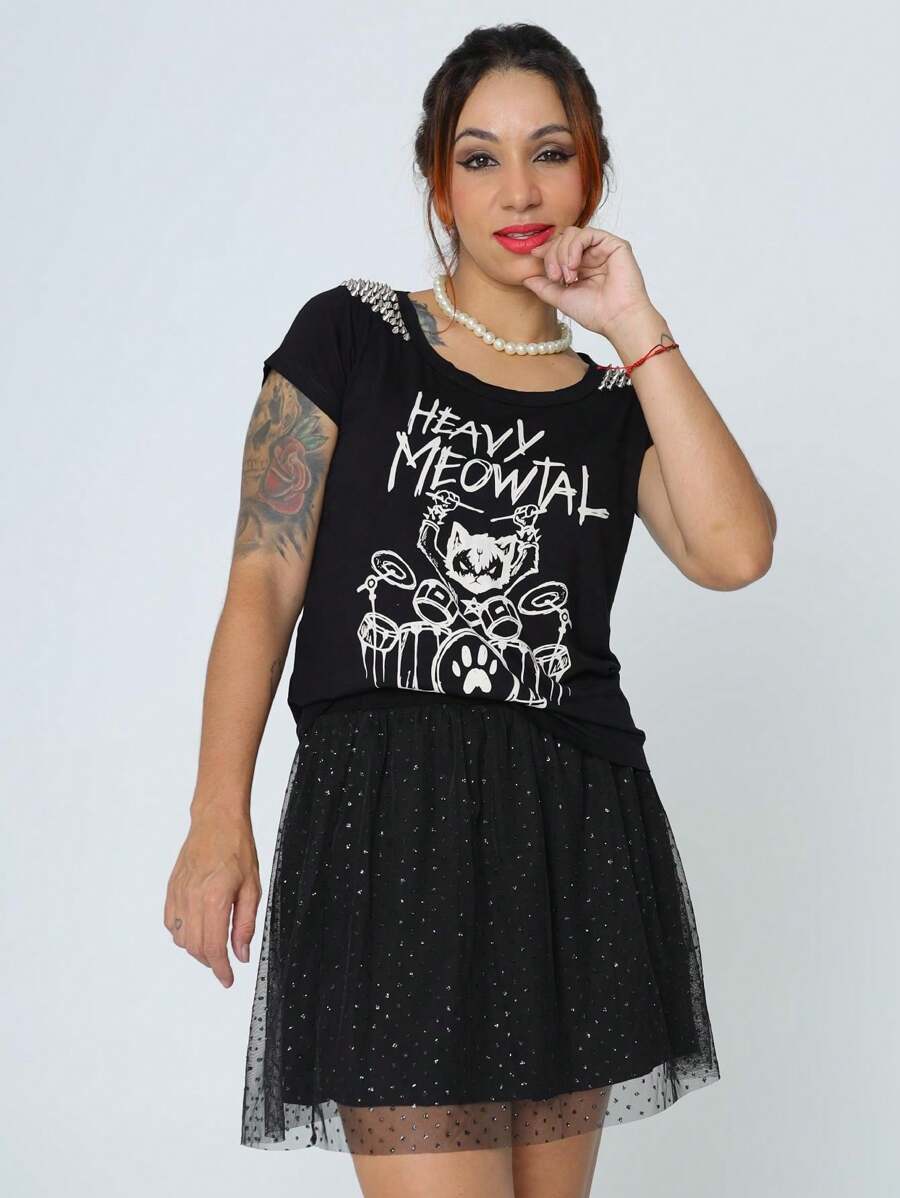 Women T-Shirts - 黑色 - 查看 1