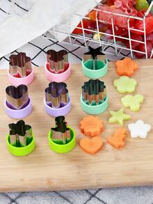 Set di forme tagliapasta per verdure da 1,5" - Mini tagliapasta per biscotti, stampini per frutta, dolci e paste per stampi da forno e accessori per integratori alimentari - Multicolore - Visualizzare 4