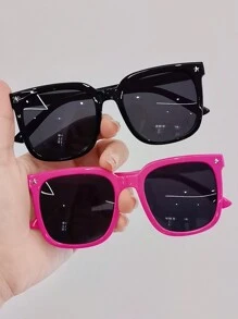 2 Pairs Fashionable Square Frame Eyeglasses For Children Aged 3-14 Years Old - Multicolor - View 1