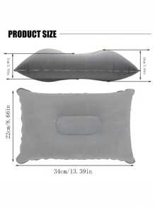 1 件舒适充气枕头，超轻 A4 尺寸充气旅行枕，小方形植绒面料空气枕，适用于办公室、旅行、度假旅行、徒步旅行、露营、午睡、颈腰支撑，多种颜色可选旅行必需品旅行配件旅行必备品海滩度假暑期学校配件返校用品 - 彩色 - 查看 4