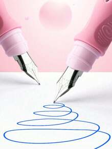 11入組筆組+10入墨水匣，供孩子練習正確姿勢，三指定位可擦筆，圓珠筆替換筆芯，特別用於小學生寫字練習，品質優良，深受學生歡迎，是孩子們的一份好禮物 - 寶藍色 - 查看 6