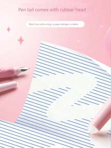 11入組筆組+10入墨水匣，供孩子練習正確姿勢，三指定位可擦筆，圓珠筆替換筆芯，特別用於小學生寫字練習，品質優良，深受學生歡迎，是孩子們的一份好禮物 - 寶藍色 - 查看 5