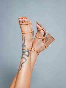 Women Heeled Sandals - 摩卡棕 - 查看 4