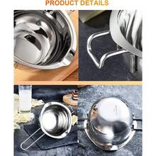 304  Stainless Steel Double Boiler Pot For Melting Chocolate, Candy And Candle Making - Silver - View 3