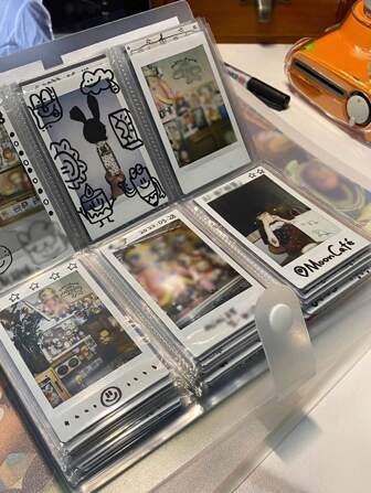 1pc 84p/160p Photo Album Cardboard, 3-Inch Idol Star Card Collection & Business Card Holder Gifts Birthday Graduation