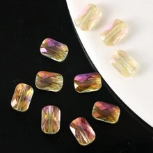 10 peças Contas de Vidro Facetadas de Qualidade Premium 7*9mm, Contas de Grade de Cristal Artificial de Vidro para Fabricação de Joias DIY
