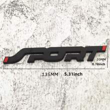 Pegatinas personalizadas de coche de metal sólido 3D con logotipo deportivo MODIFICADO en inglés SPORT - Negro - Ver 6