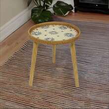 Nordic Style Woven Rattan Shell Decoration Round Side Table For Sofa / Small Coffee Table - Multicolor - View 4