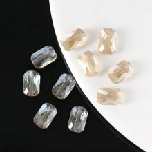 10 peças Contas de Vidro Facetadas de Qualidade Premium 7*9mm, Contas de Grade de Cristal Artificial de Vidro para Fabricação de Joias DIY