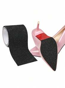 1 pieza Protector de suela para zapatos para enrollar, antideslizante, resistente al desgaste y reducción de ruido - Negro - Ver 1