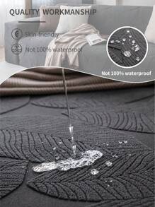 1pc Waterproof Jacquard Universal Sofa Cover With Plush For All Seasons, Anti-Dirty And Scratch-Resistant Sofa Cover - Dark Grey - View 4