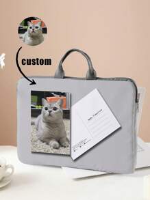 1 Piece Customized Computer Bag, Unique Design (Photos, Landscapes, Illustrations), Large Capacity, Lightweight, Fashionable, Best Choice For Gifts Shop Back To School