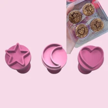 Carimbo para Brigadeiro Estrela Lua e Coração - Rosa Bebê - Visão 2