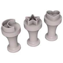 Carimbo para Brigadeiro Estrela Lua e Coração - Rosa Bebê - Visão 1