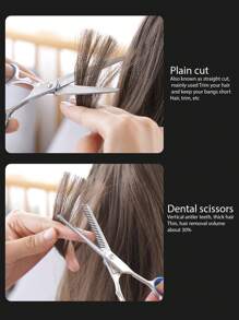 11pcs Hair Cutting Scissors Kit, Professional Barber Shears Set With Hair Scissors Thinning Shears, Hair Cutting Sheers Hair Cut Blending Salon Scissor For Men Women Pet, Hair Tools, Hair Products And Accessories For Barber Salon Beauty Travel Essentials, Back To School, Travel Holiday Essentials, Hair Accessories For Women, Slick Back Brush, Barber Accessories, Hair Dryer, Hair Tools, Hair Stuff, Hair Care, Curly Hair Brush, Barber, Barber Accessories, Hairdressing Equipment, Travel Essentials, Travel Essential, Hairstyle, Hairdressing,Hair,Travel,Hair Products,Hair Tools,Hair Stuff,Barber,Barber Accessories,Barbershop,Hairdressing Equipment - Multicolor - View 4