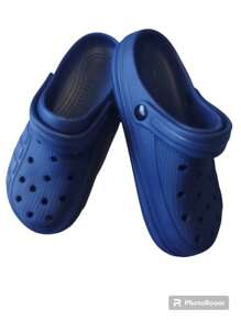 Sandalias zuecos tipo clogs para caballero ligera comoda Ideal para uso domestico - azul real - Ver 3