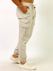 Men Pants - Beige - View 3
