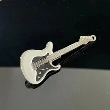 1 chiếc kẹp tóc hình đàn guitar rock - Phụ kiện tóc phong cách punk, phù hợp với tóc mái. - 1 chiếc kẹp tóc ghita nhỏ ngộ nghĩnh - Xem 13