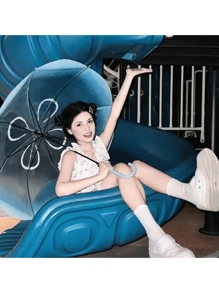 1 Chiếc Ô Trong Suốt In Hình Sứa Có Tay Cầm Dài-Tự Động Mở, Ô Sứa Mơ Mộng, Hoàn Hảo Để Chụp Những Hình Ảnh Đẹp - Màu xanh lam - Xem 7