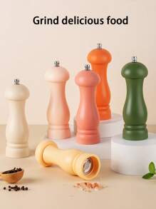 Salt And Pepper Grinder Wooden Pepper Mill Grinder White Salt Pepper Shakers Set Of 1 With Adjustable Ceramic Rotor - Multicolor - View 11