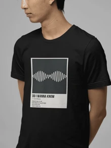 Retro Arctic Monkey Aesthetic Unisex Fashion T-Shirt - Black - View 4