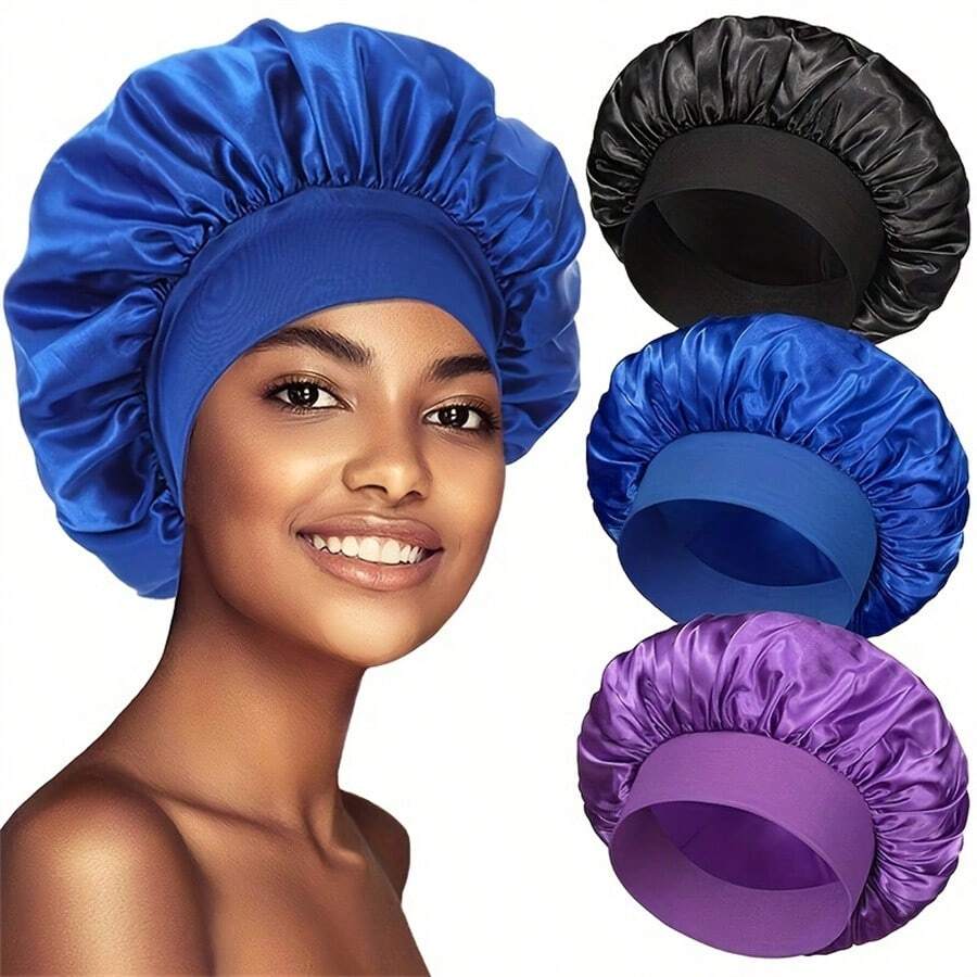 de sommeil en satin pour femmes design élastique à large bande pour des cheveux sans