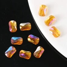 10 peças Contas de Vidro Facetadas de Qualidade Premium 7*9mm, Contas de Grade de Cristal Artificial de Vidro para Fabricação de Joias DIY
