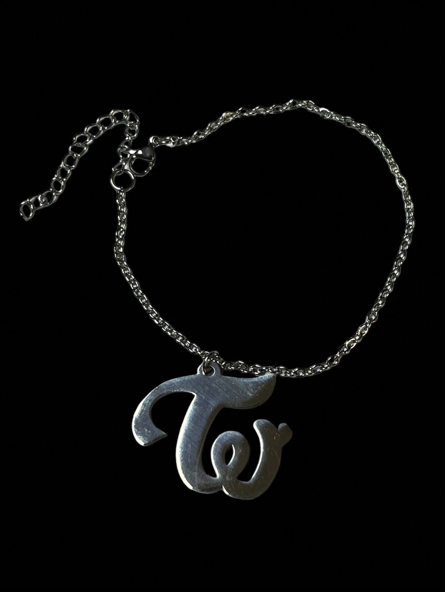 Twice Pulsera / Collar plateado ajustable de acero inoxidable - Pulsera - Ver 1