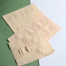 3pcs Eyes Lip Face 3types Tattoo Training 3D Silicone Permanent Makeup Practice Skin Eye For Microblading Tattoo Machine Beginner - Apricot - View 14