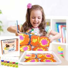 大理石彩繪藝術套件，適合6-12歲男女兒童，藝術工藝品套裝，最好的青少年彩繪耶誕節，生日和新年禮物，適合4-10歲兒童，大理石彩繪套件（顏色和細節隨機）。 - 彩色 - 查看 2