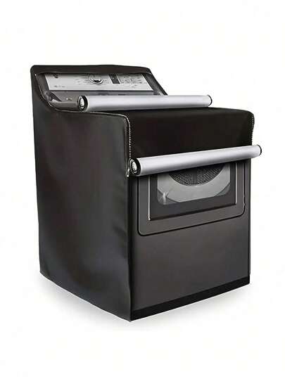 1 pieza Cubierta protectora impermeable, resistente al sol y al polvo para lavadora y secadora de tambor. Fabricada en tela de Oxford de PVC, equipada con cuerda atada para un tamaño ajustable, adecuada para la mayoría de lavadoras de carga superior o frontal. Ideal para bodas, Y2K, fiestas