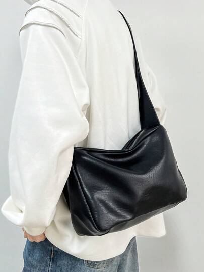 Casual Fashion Men Minimalist PU Water-Proof Crossbody Bag With Wide Strap, Square Shape And Single Compartment For Daily Commute Or Traveling Sling Bag Work Weekend Camping Black Bag Hiking Large Capacity Multi-Functional Outdoor Vacation Fall Winter Multi-Functional Vintage Funny Gifts Christmas Purse Holiday Thanksgiving Gifts Side Bag Tote Bag Valentine Day Holiday Essentials Sling Bag Stickers Back To School Valentines Gifts Vintage Shoulder Bags Gift Bag Pack Cross Body Bag Spring Vintage Bags School Supplies Sling Bag For Men Side Bags For Men Graduation