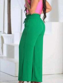 Women Pants - 綠色 - 查看 2