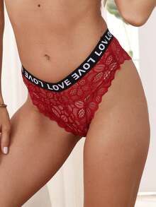 3 chiếc quần lót tam giác gợi cảm hở ren màu trơn thoáng khí cho nữ - Nhiều màu - Xem 5